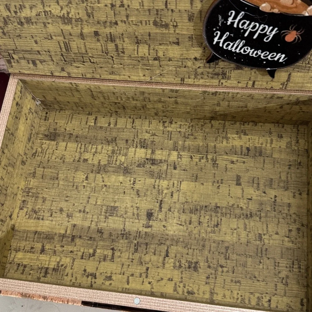 FAUX HALLOWEEN WITCH & BLK CAT  Handbook Decorative Box
